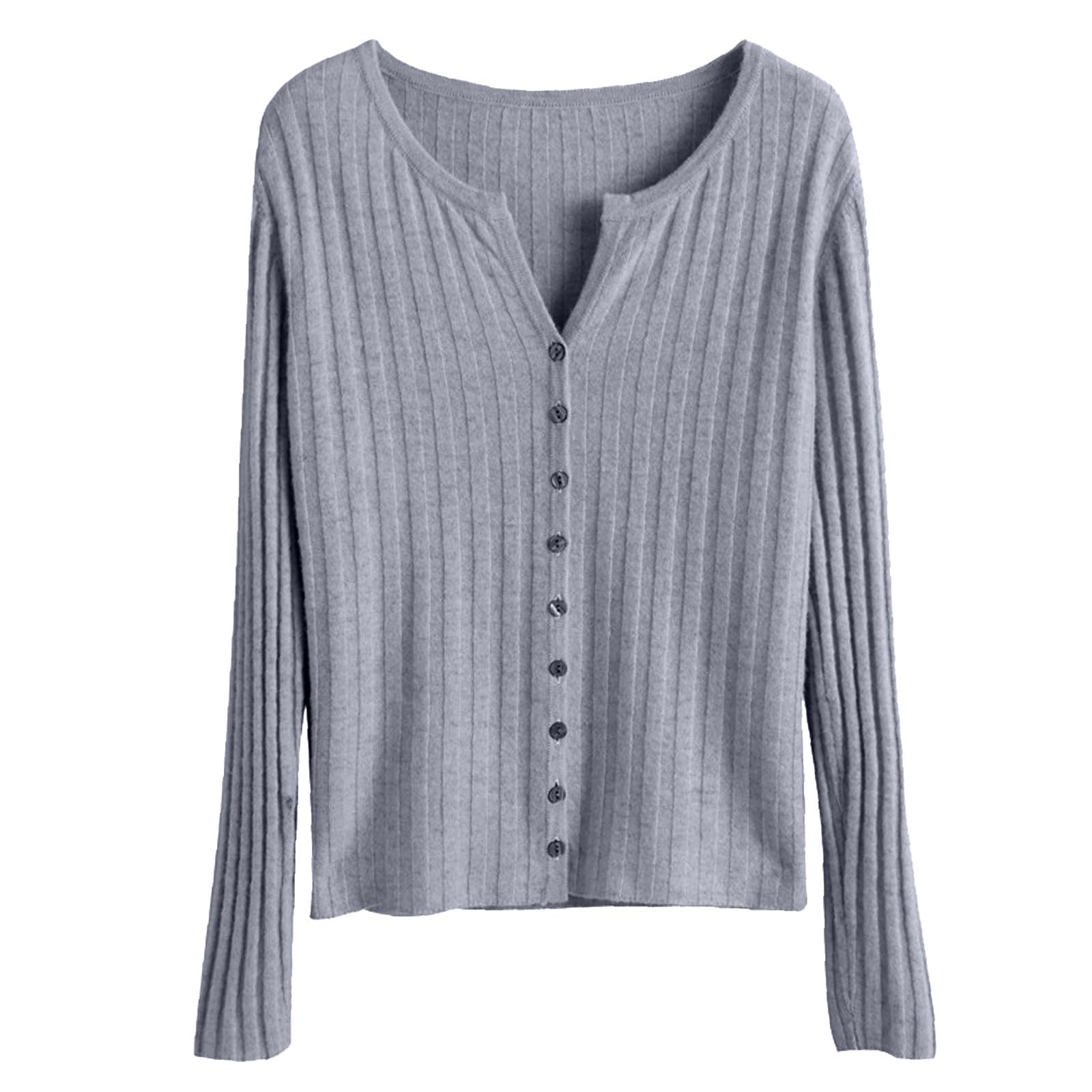 Generisch Damenstrickjacke Damen Strickjacke Mantel Pullover schlankmachend schmal langärmelig dünnes Oberteil