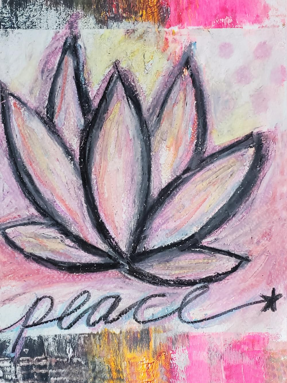 Peace Journal White Lotus Original Art