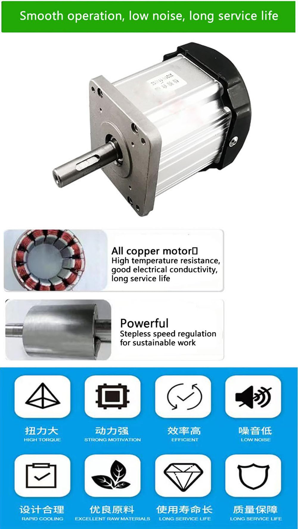 Kit de servomotor de CC sin escobillas de Alta Potencia de 220 V, BLDC con Controlador de Velocidad Ajustable para Torno de carpintería (Kit de 800 W) (Kit de 800 W)
