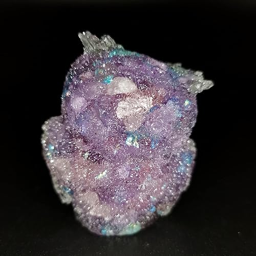 Miniatura 5 de Estatua de búho de cristal natural tallada a mano con piedras preciosas curativas de Reiki, figuras de animales, decoración del hogar, oficina,