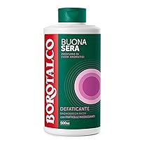 Borotalco, Bagnodoccia Buonasera Defaticante, con Particelle Massaggianti Biodegradabili e Profumo di Fiori Aromatici, Texture Cremosa, Dona Relax e Confort, Ideale per la Sera, Flacone 500 ml