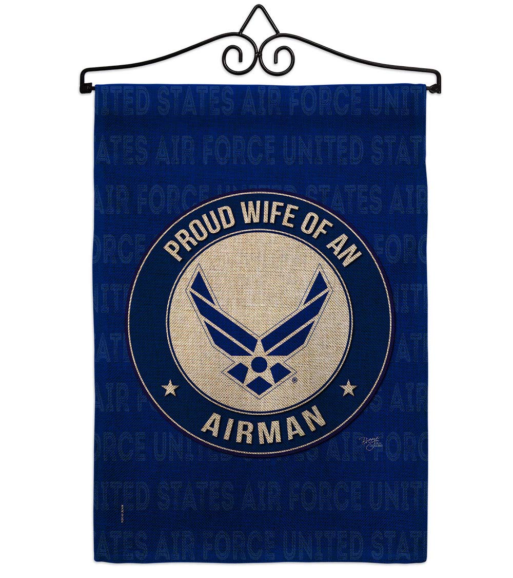 Breeze Decor US Air Force Gartenflagge (2 Stück) – Doppelseitig, 33x47 Cm, Wetterfest, Made In USA