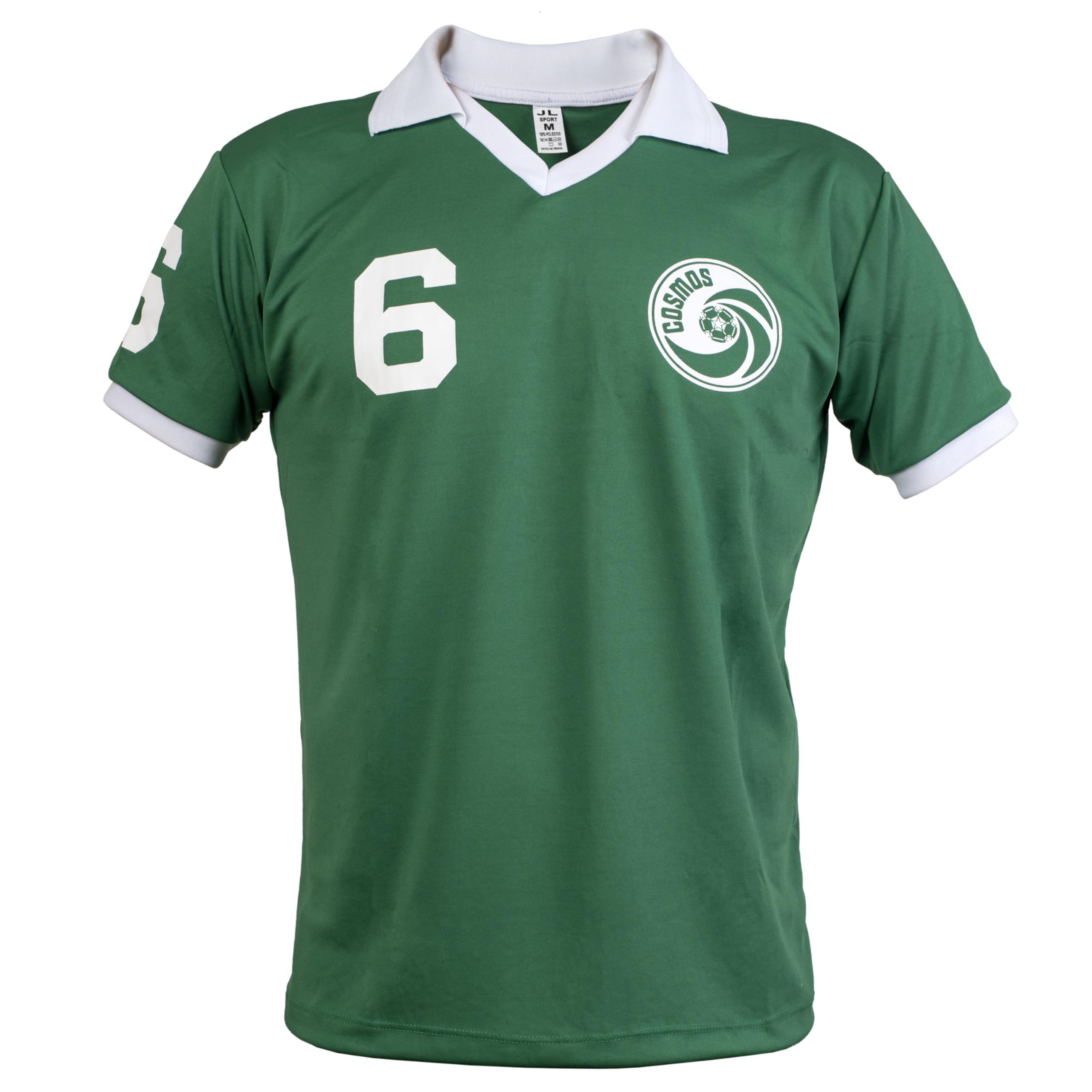 JL Sport Franz Beckenbauer Retro NY Cosmos USA Football League - Camiseta número 6 para niños, color verde
