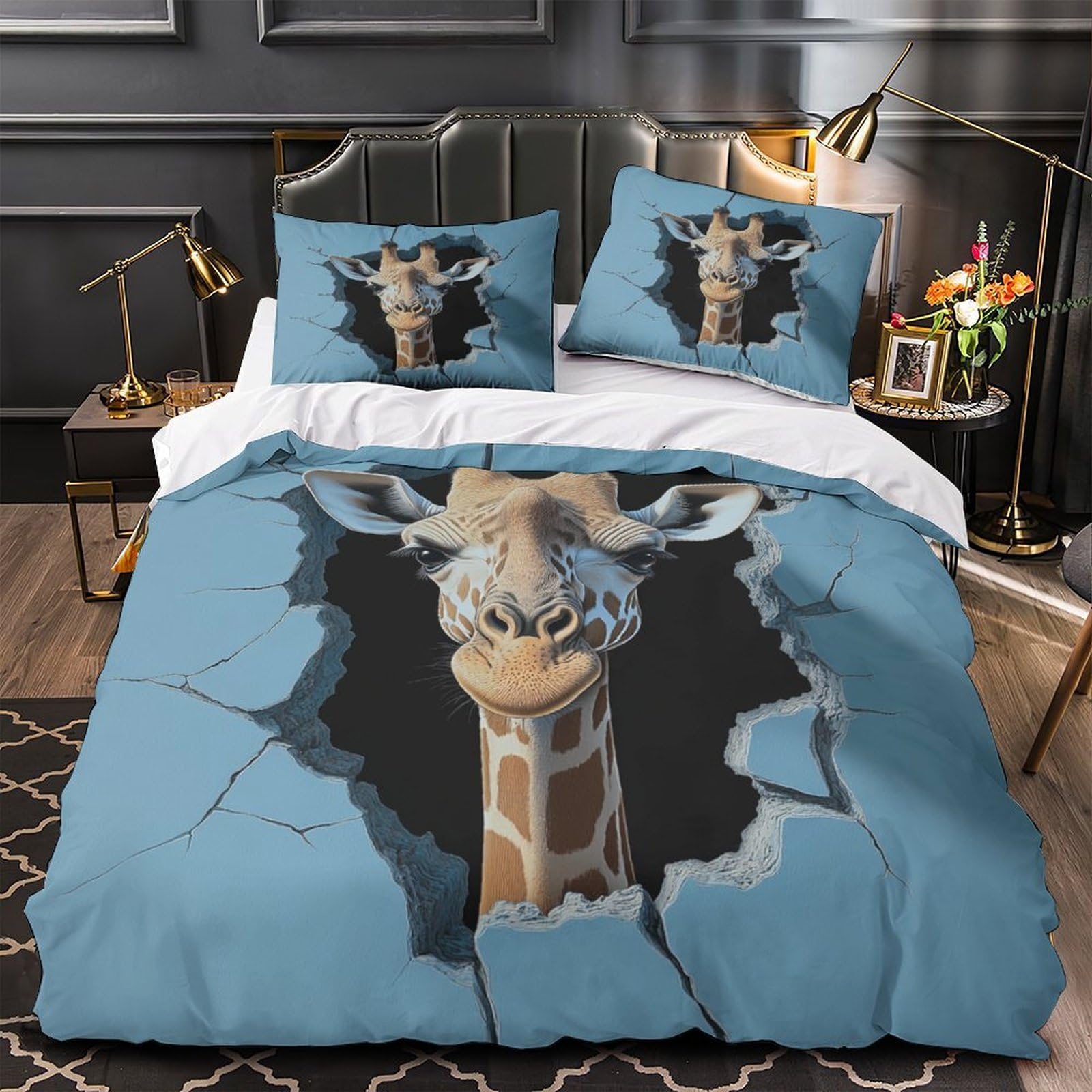 Parure de lit girafe 3D pour transformer votre chambre en un safari sauvage