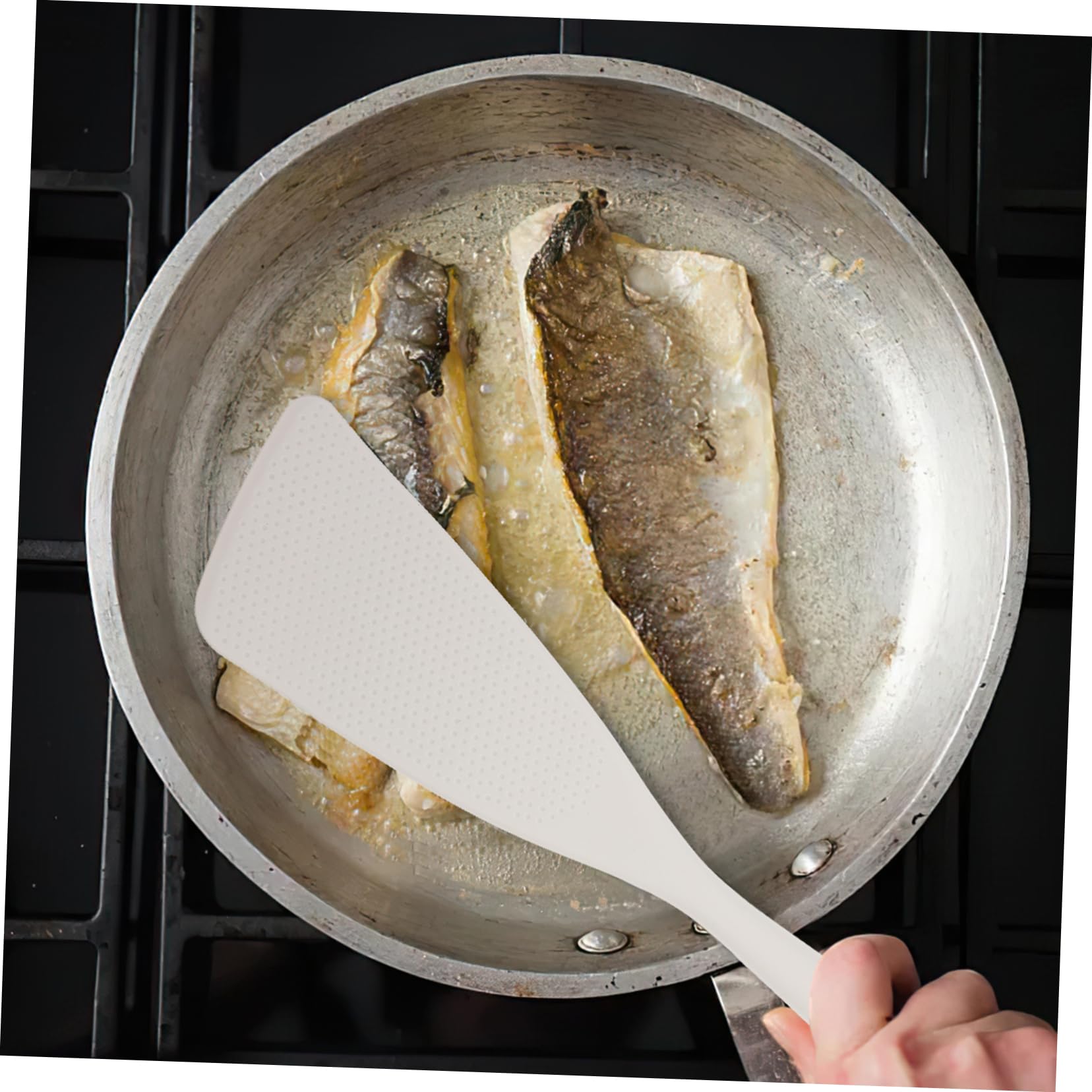 Amosfun 5st Pfannenwender Für Gebratenen Fisch Wok Servierspachtel Tragbarer Bratspatel Küchenkochspatel Tragbarer Pfannenwender Sicherer Silikonspatel Küchenspatel Aus Silikon Kieselgel