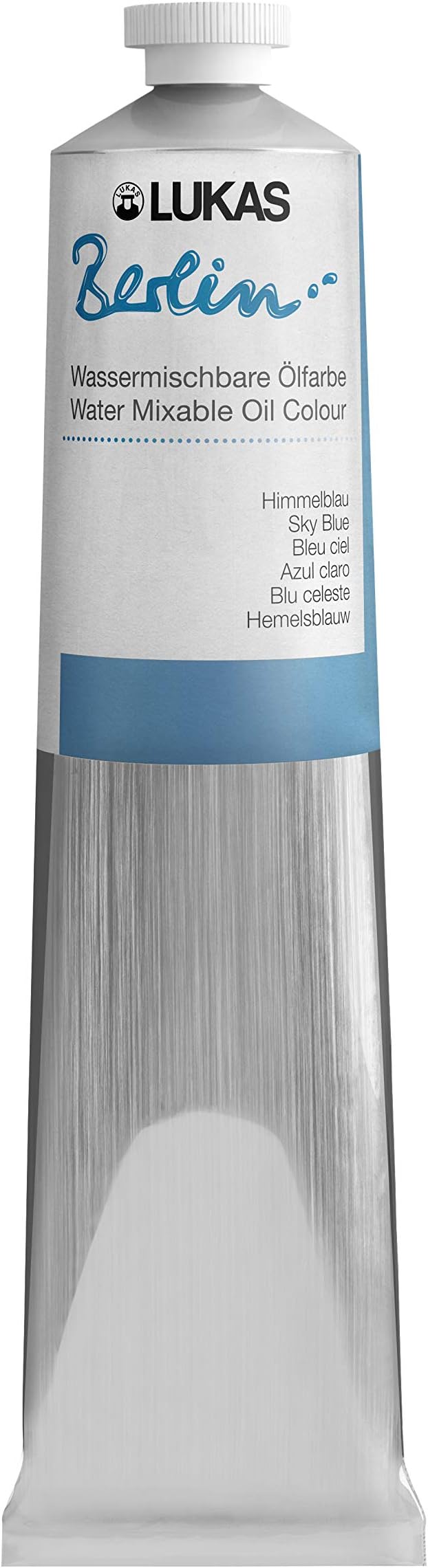 LUKAS Berlin Oil 200 ml โ Water Mixable Oil Paint in Premium Quality โ Sky Blue