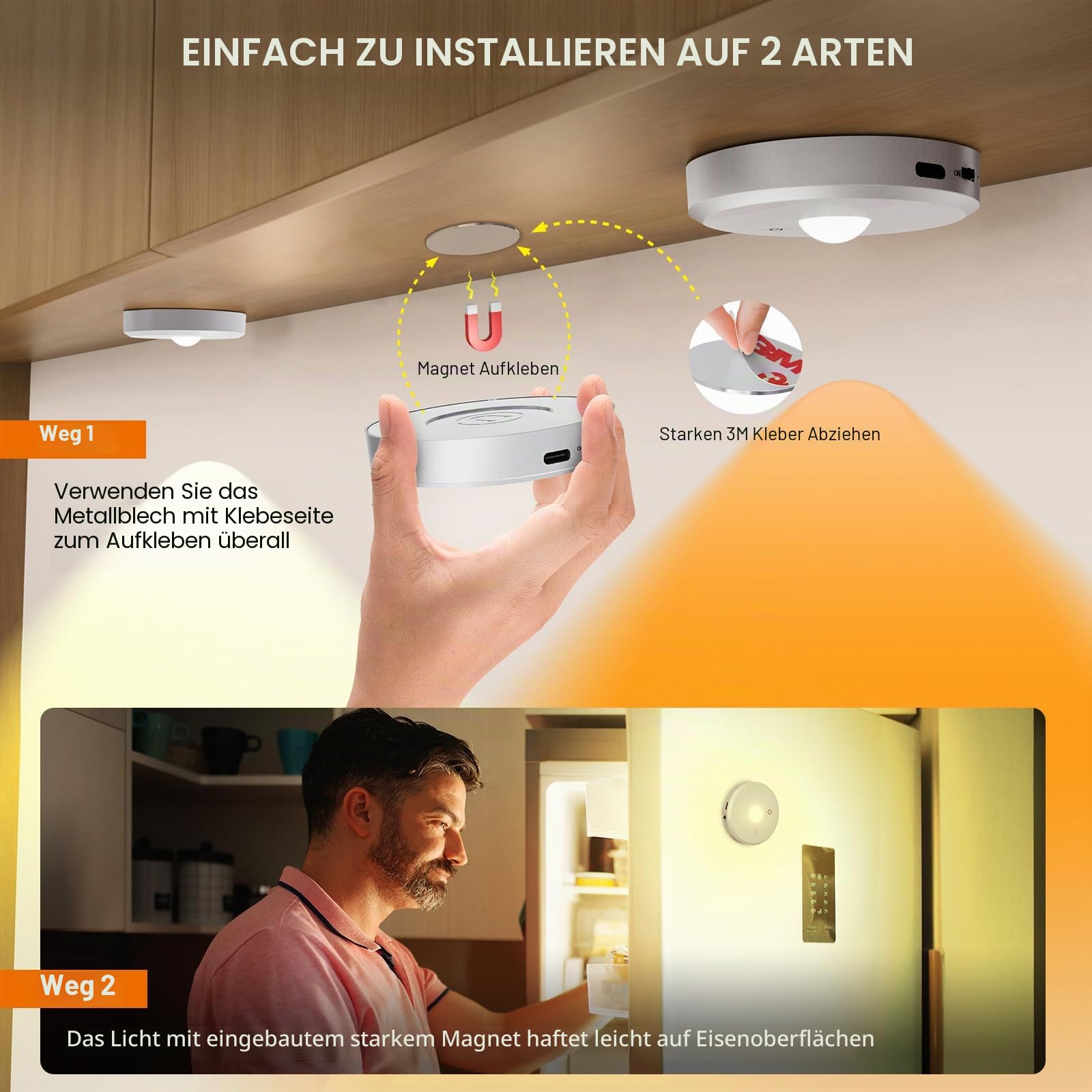 RGB LED Vitrinenbeleuchtung Kabellos mit Fernbedienung, Silber, 5 Stück