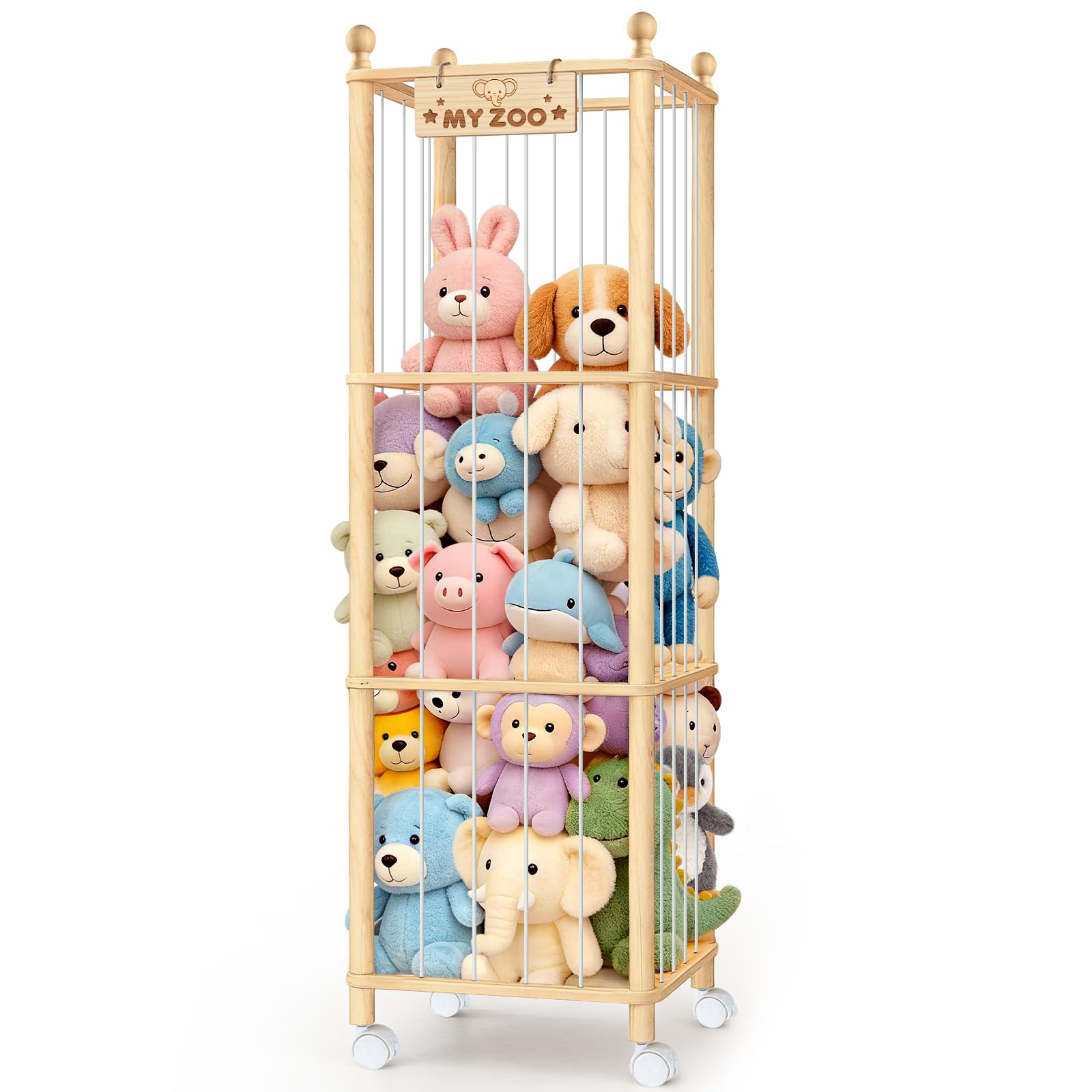 Organizador de Peluches, Estante de Almacenamiento de 𝐉𝐮𝐠𝐮𝐞𝐭𝐞𝐬 𝐈𝐧𝐟𝐚𝐧𝐭𝐢𝐥 de Gran Capacidad para 𝐍𝐢ñ𝐨𝐬, Habitación, 𝐒𝐚𝐥𝐚 𝐝𝐞 𝐣𝐮𝐞𝐠𝐨, Dormitorio, Sala de Estar (136x40x40 cm)