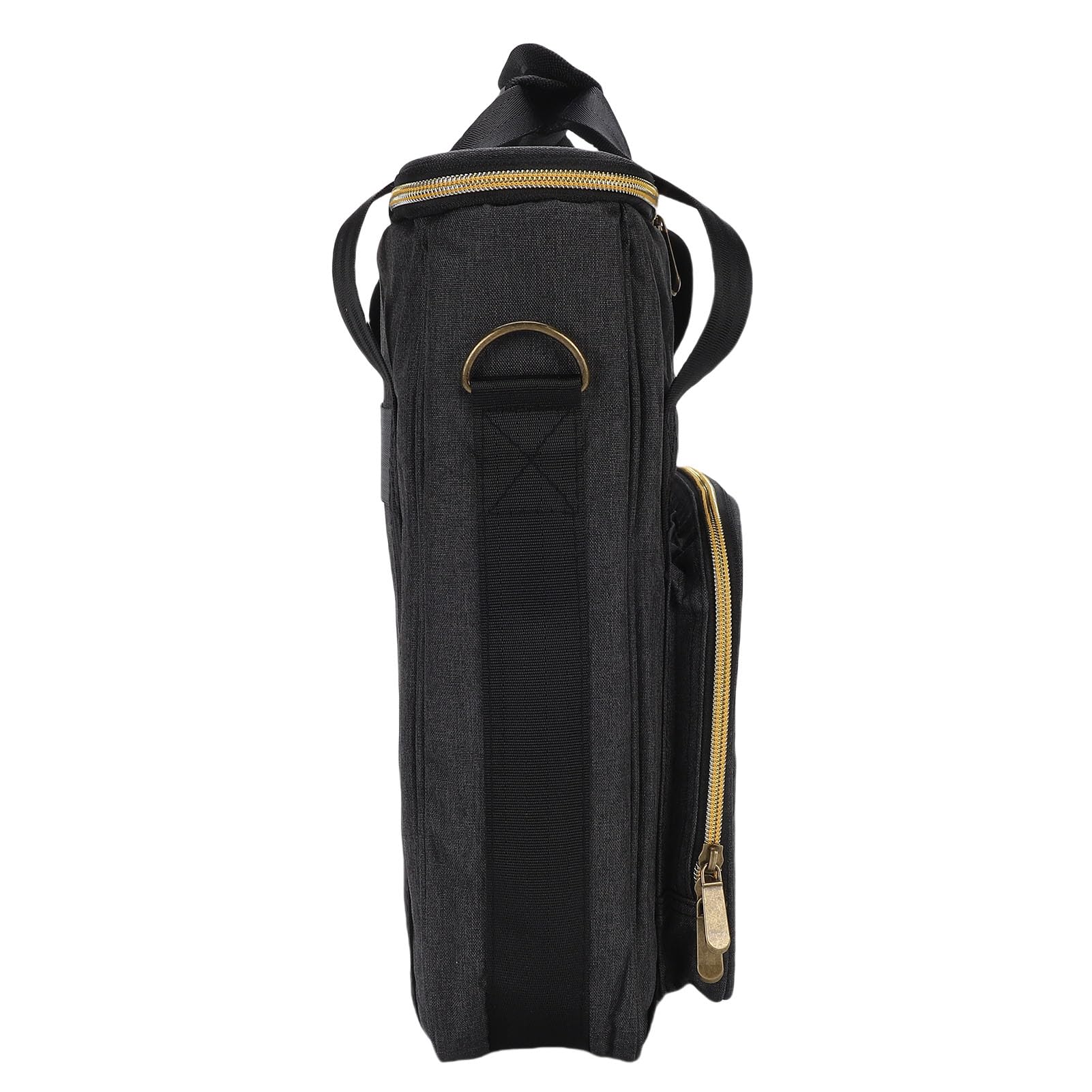 Borsa per il Trasporto di Dischi, Custodia in Vinile Porta con Imbottitura Spessa Divisori Rimovibili per Dischi da 7 10 12 Pollici DJ Travel