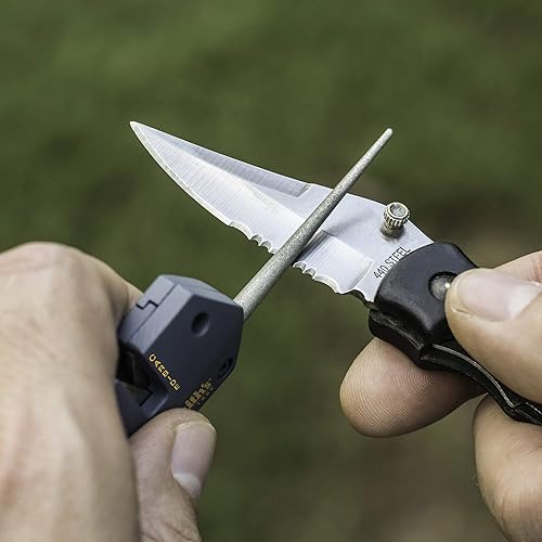 Miniatura 4 de Smith's Pocket Pal - Afilador de cuchillos táctico de 2 etapas y varilla de afilar de diamante, clip de bolsillo, cuchillo de caza al aire libre y