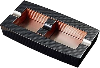 Visol Normandy Carbon Fiber Elongated Ashtray with Adjustable Cigar Rest