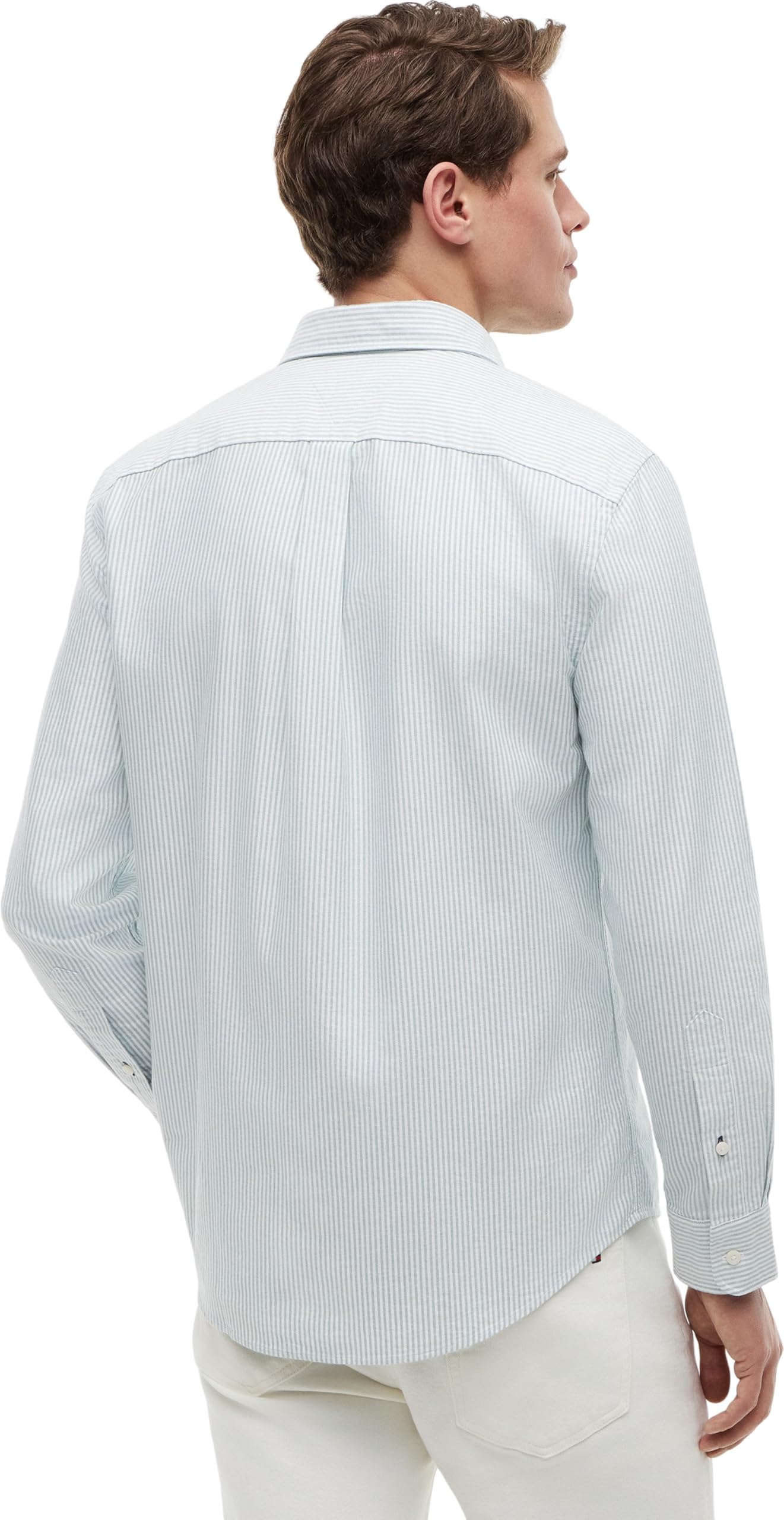 Tommy Hilfiger Camisa Hombre Stripe Regular Fit de Manga Larga