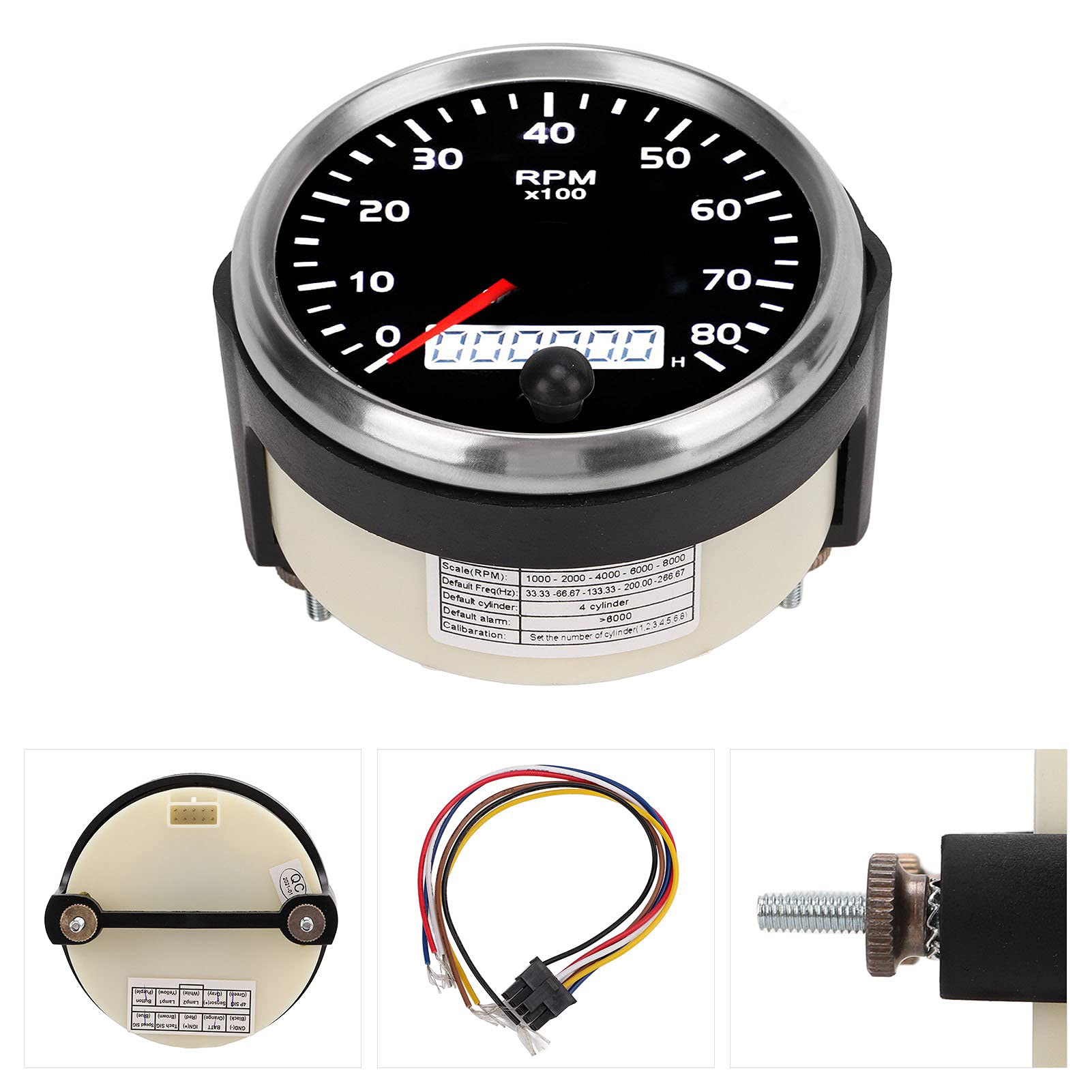 85mm Drehzahlmesser Tachometer, Hohe Genauigkeit Design