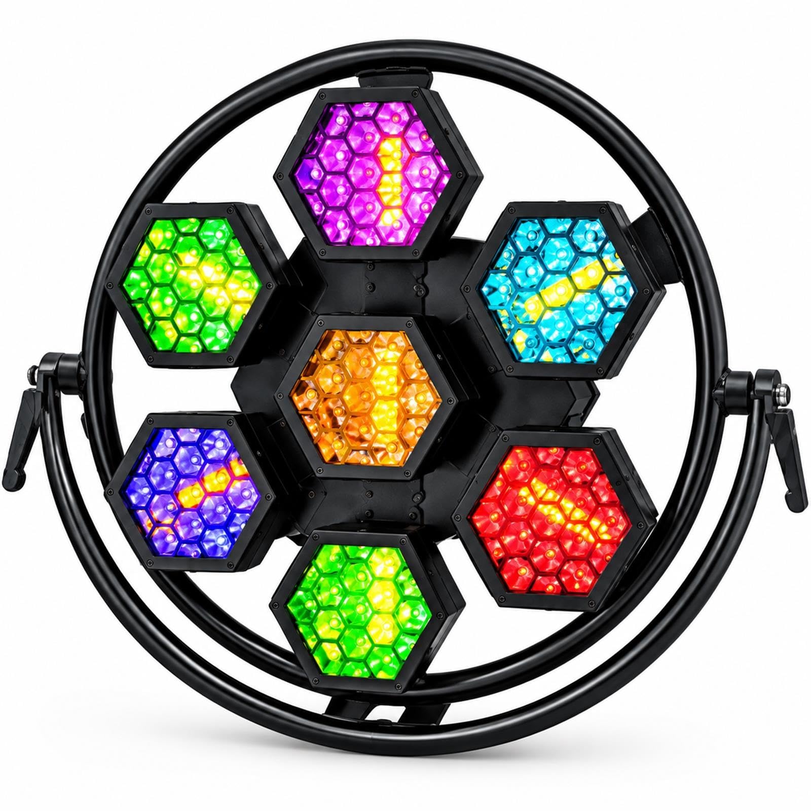 Lumière D'effet De Fond Rétro À 7 Têtes, Lumières De Scène RVB