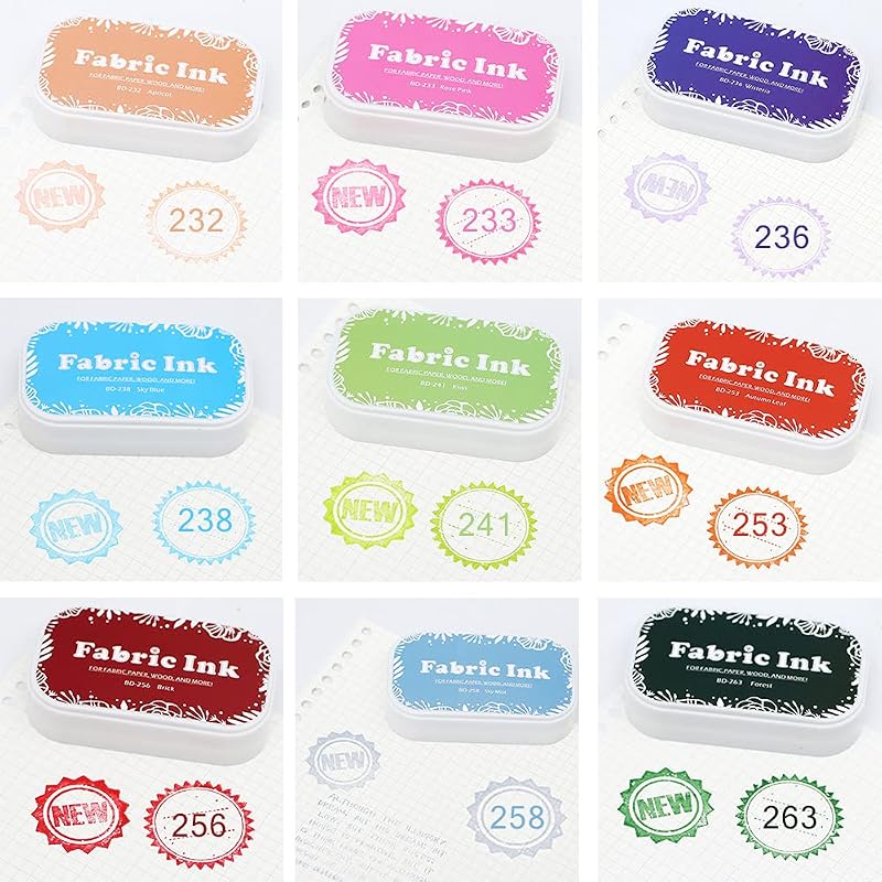 Fatiya Textil Bélyegzőpárna - Sötétzöld Mosható Tintapárna Ruhára, Fára, Papírra - Kézműves Alkotásokhoz, Kártyakészítéshez, Ujjlenyomatokho