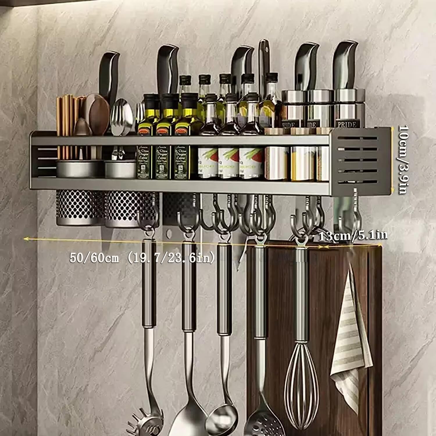 Étagère De Porte 10 étages Réglable - Organisateur Métal Pour Cuisine Ou Salle De Bain (172,2 X 41,5 Cm) - 6