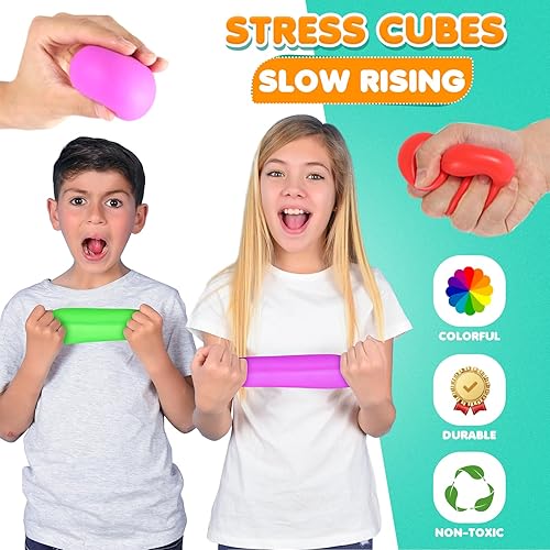 Miniatura 2 de Bolas de estrés esponjosas para niños, paquete de 32 bolas elásticas de levantamiento lento para niños, juguetes antiestrés para autismo y TDATDAH,