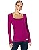 U.S. POLO ASSN. Long Sleeve Square Neck Rib Top - Main View