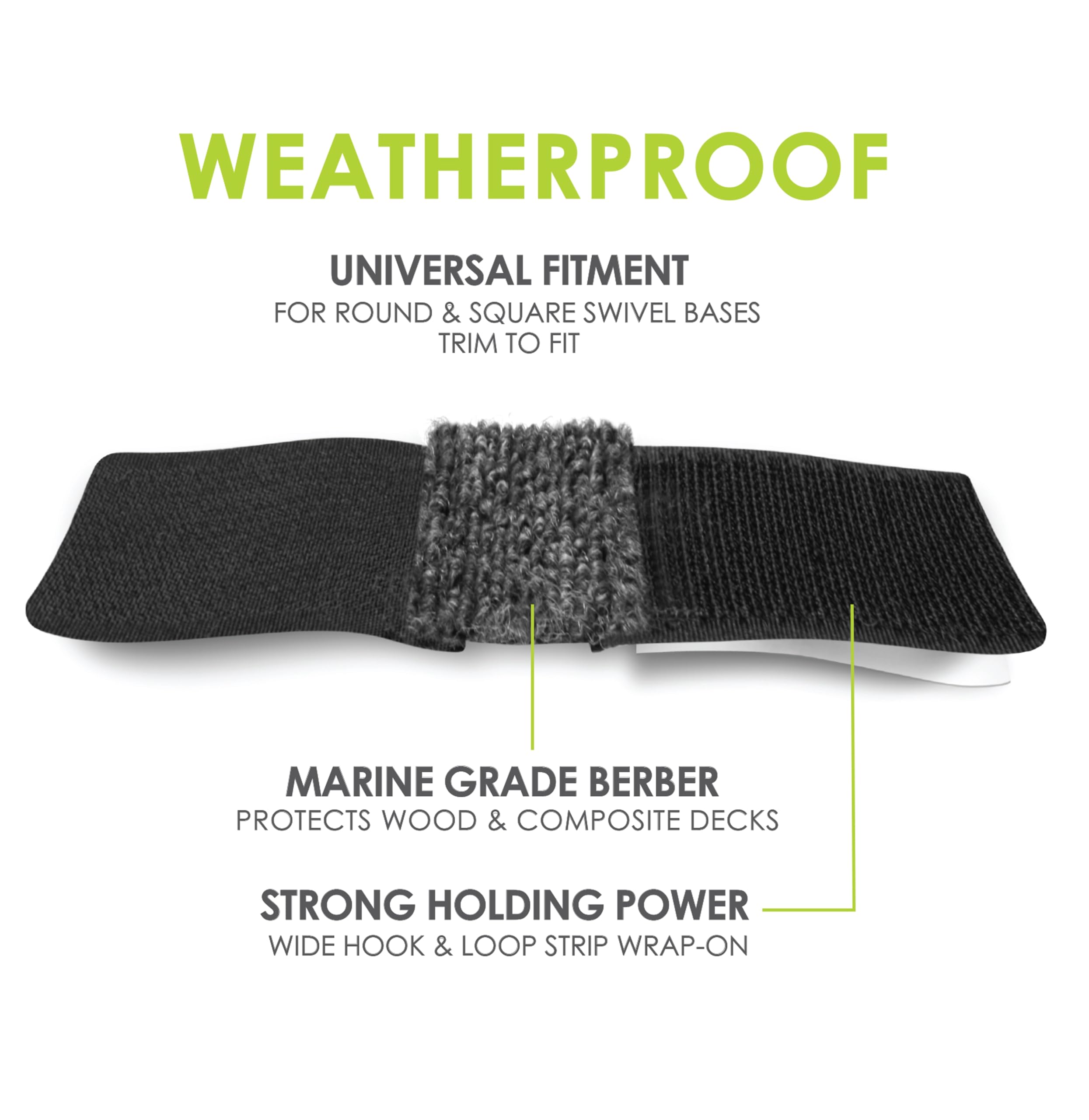 GorillaOutdoor Sled Base Chair Floor Protectors/Wrap Around Berber for Furniture with Tubular Legs and Bases (16 Pack) Wrap on Furniture Pads for Outdoor or Indoor Use - Image 2