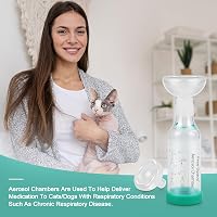 BootyBay Macska Inhalátor Spacer Szilikon Maszkkal - Aeroszol Adagoló Légzésjelzővel, 2 Méretű Maszk, Kék 5