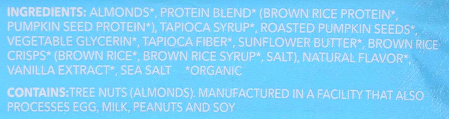 Aloha Organic Vanilla Almond Crunch Protein Bars, 14g Plant-Based Protein, USDA Certified Organic, Gluten Free & Non-GMO, 1.9 Oz (Pack of 12)