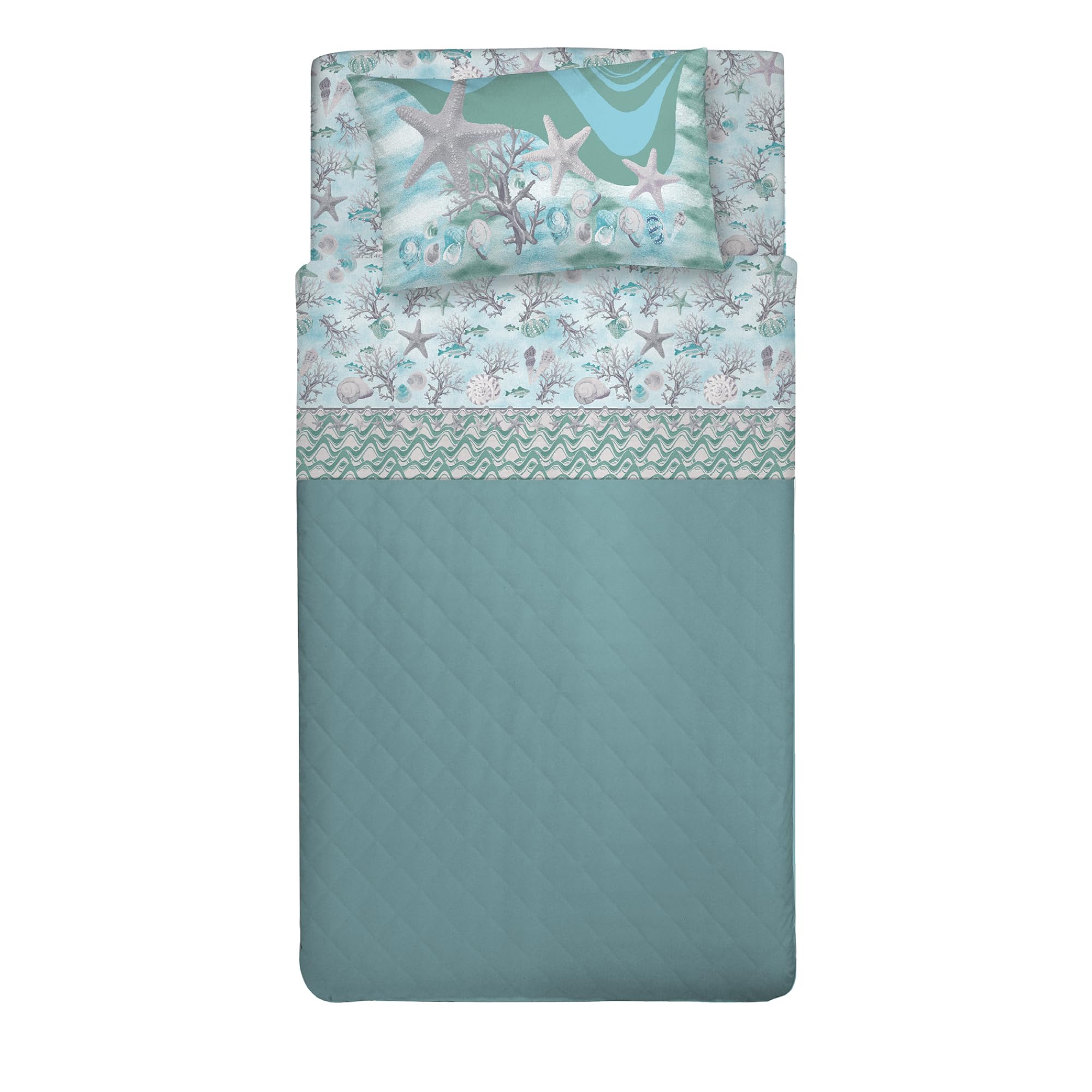 PENSIERI DELICATI Single Bed Set, 100% Cotton, Single Bed Sheet Set, 90 x 200 cm, Including Bottom Sheet