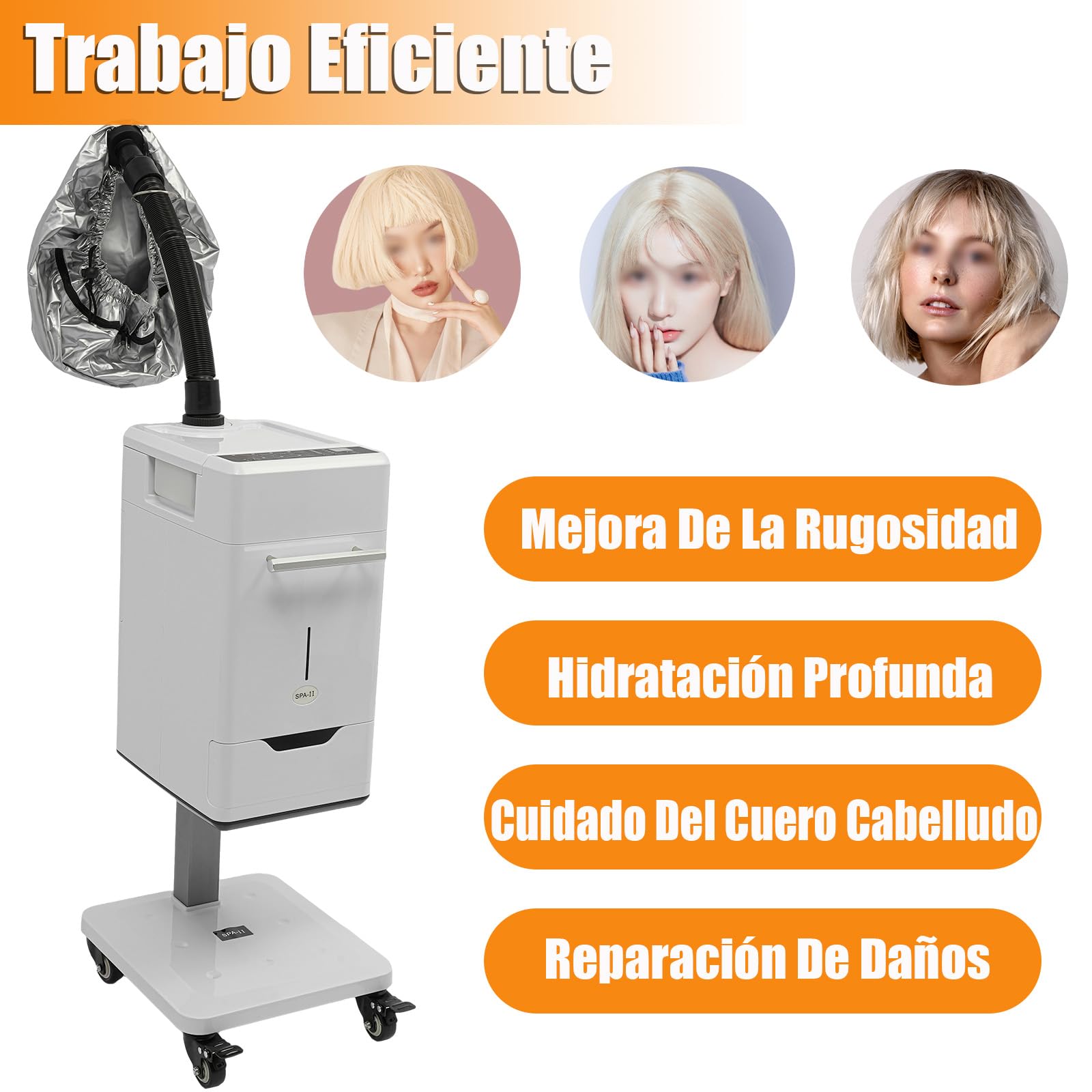 Máquina de coloración multifunción para el cabello - Nano vertical - Máquina de vapor profesional - Nano cabello - Procesador de color iónico - Salón de belleza