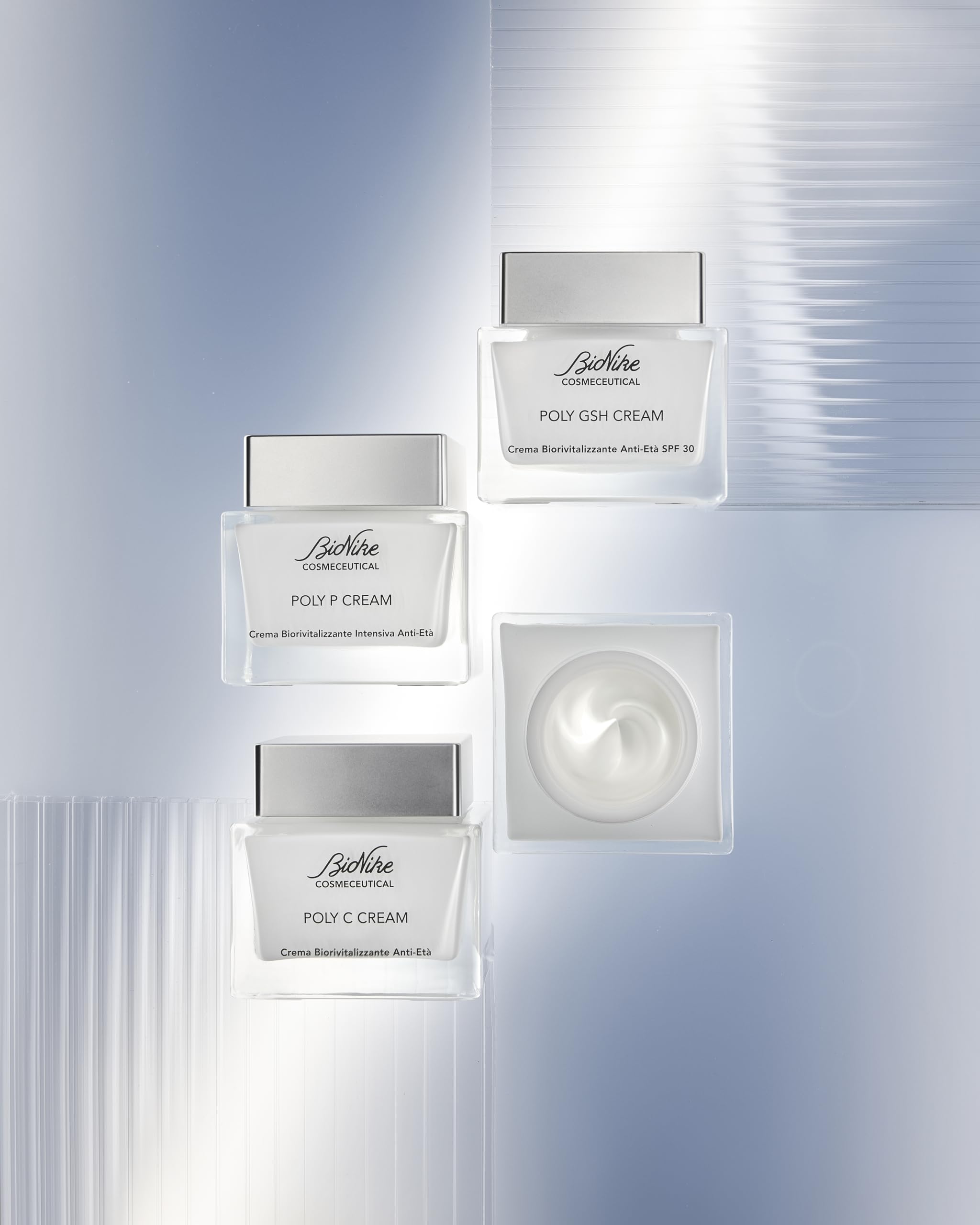 Bionike Cosmeceutical - Poly C Cream Crema Viso Antietà, con Vitamina C e Polidatina, Azione Antiossidante, Riempie e Distende le Rughe e Dona una Pelle Compatta, Elastica e Rimpolpata, 50 ml