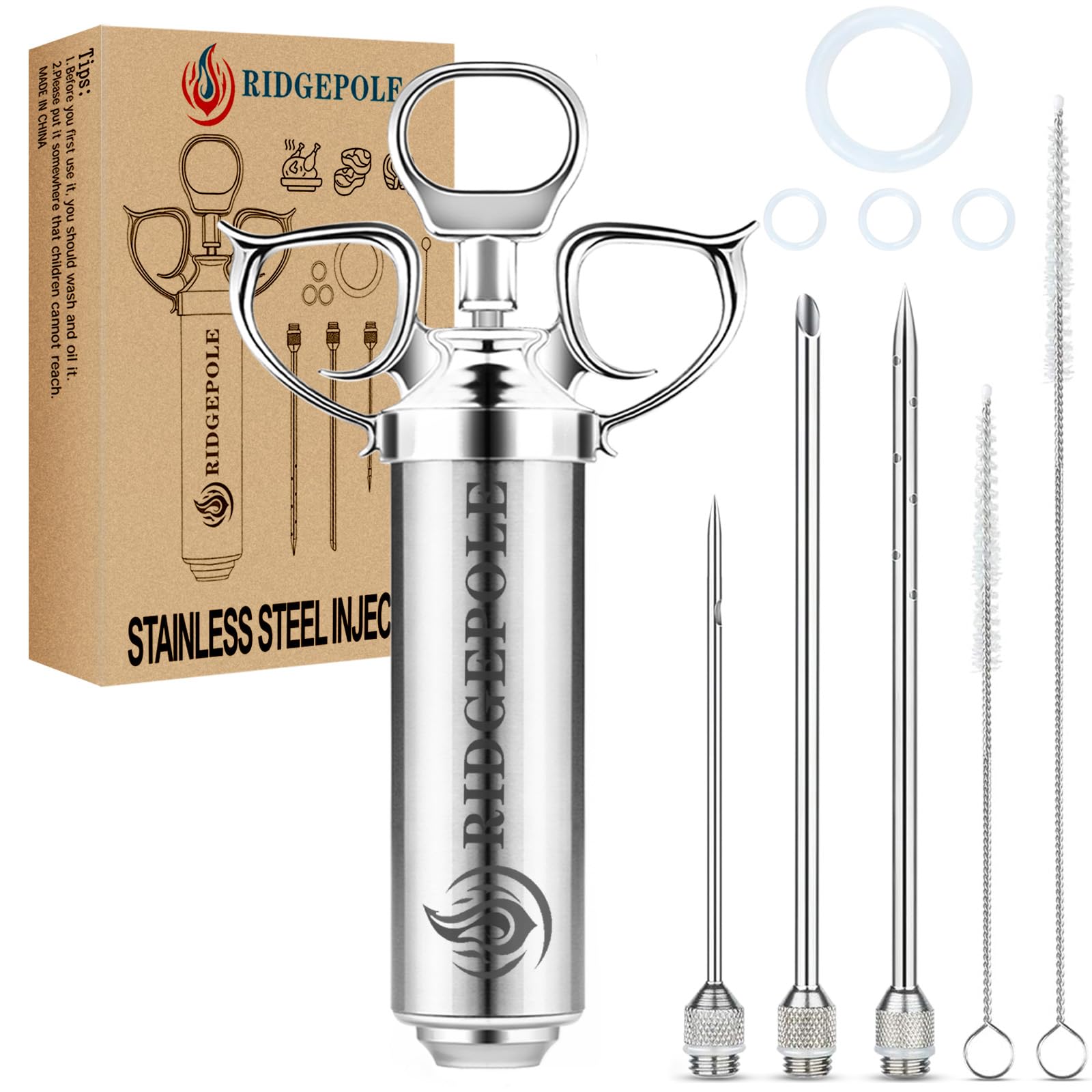 Meat Injector, Marinade Injector with 3 Marinade Needles