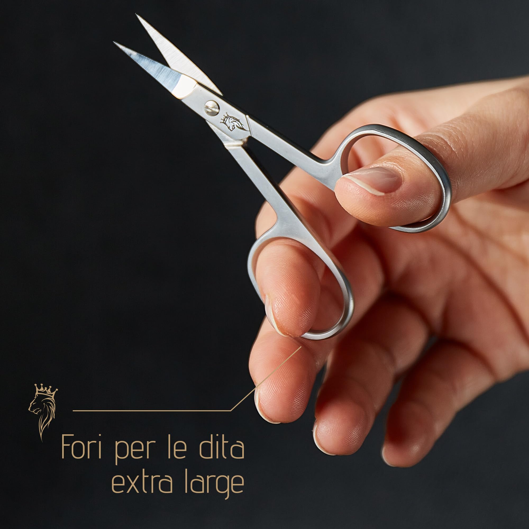 Forbici professionali per unghie in acciaio inox, incl. custodiaForbici per cuticole fini e extra affilate - Inossidabili - Piccole forbici per unghie, anche per mancini