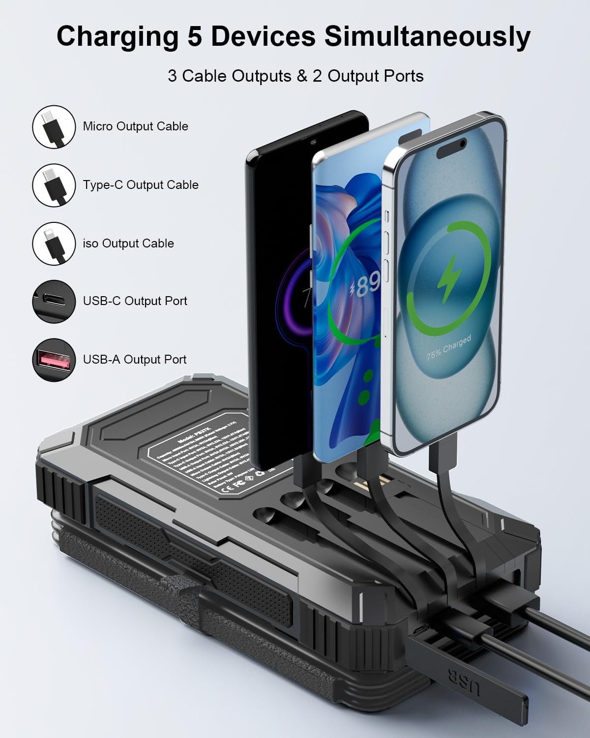 Charger Power Bank 49800mAh Fast Portable - Dettaglio