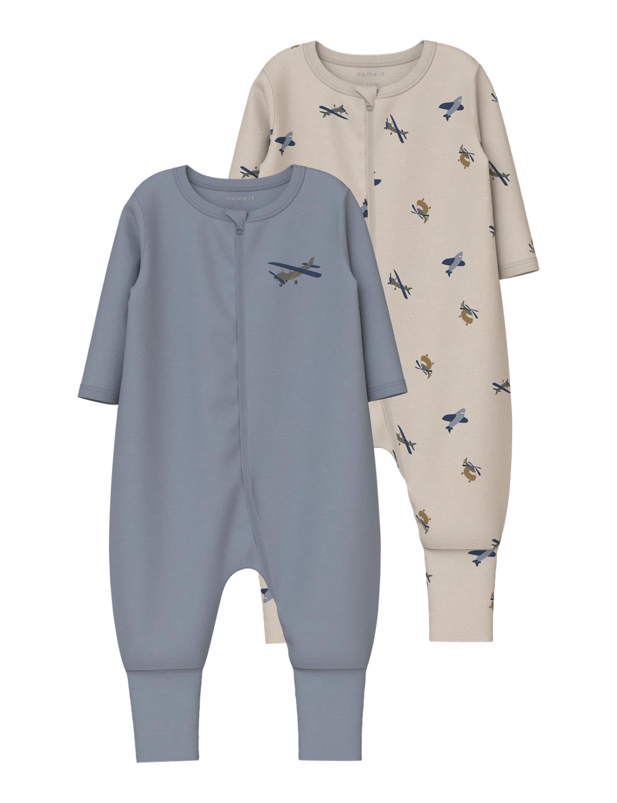 NAME IT Nbmnightsuit męski kombinezon 2P Zip Ff Airplane Noos, peyote, 74
