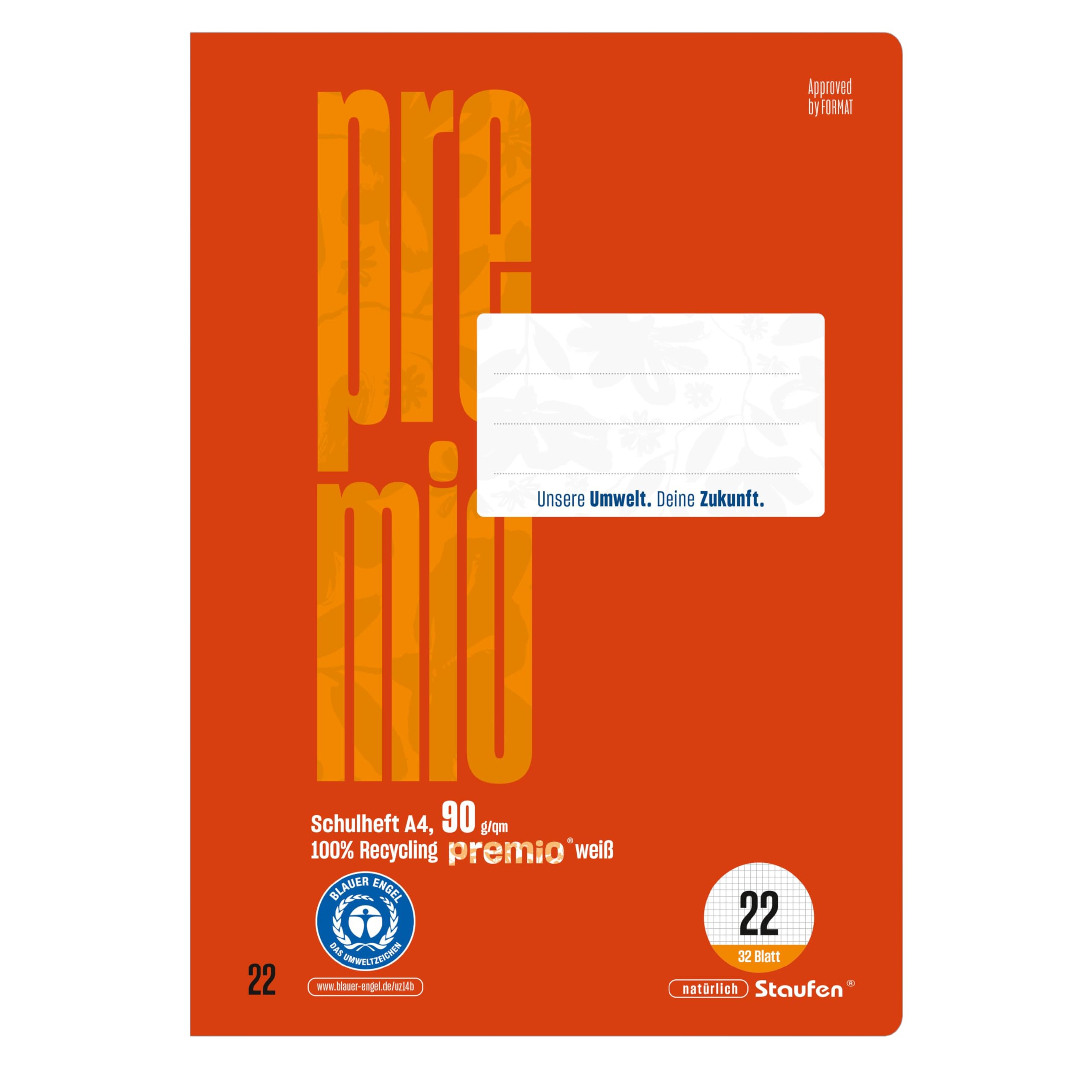 Cuaderno Cuadrícula 5x5 Espiral Reciclado Ecológico 100 Hojas 80 Gr Din