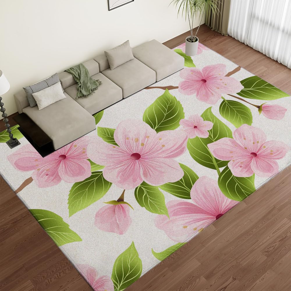 Tapis de douche antidérapant pour éviter les glissades avec motif sakura