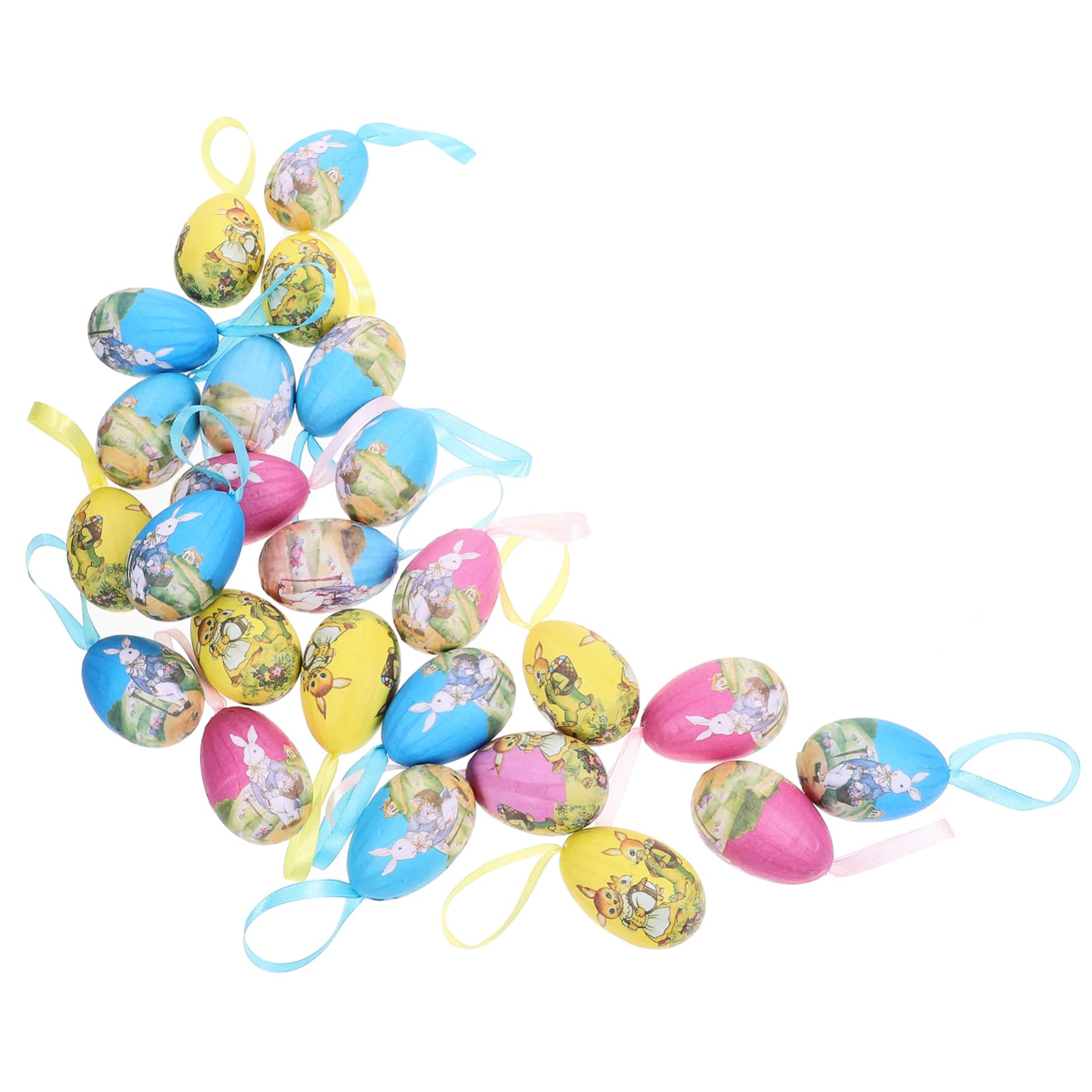 MAGICLULU 5 Sätze Hängende Osterverzierung Füllstoffe Doppelt Weihnachtliche Tischdeko Weidenkörbe Ostereier Easter Egg Decoration Ornament Dekorative Osterdeko Schaum 25 Stück * 5