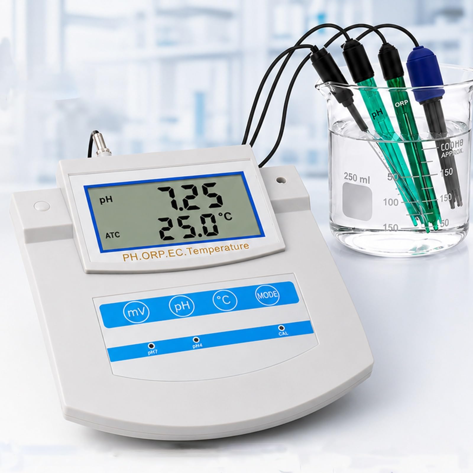 Moniteur qualité eau 6 en 1 pour labo pH ORP TDS EC CF