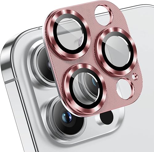 Miniatura 8 de Korecase Paquete de 2 para iPhone 14 Pro14 Pro Max, película de cubierta de cámara de vidrio templado de metal, fuerte adherencia, dureza 9H,