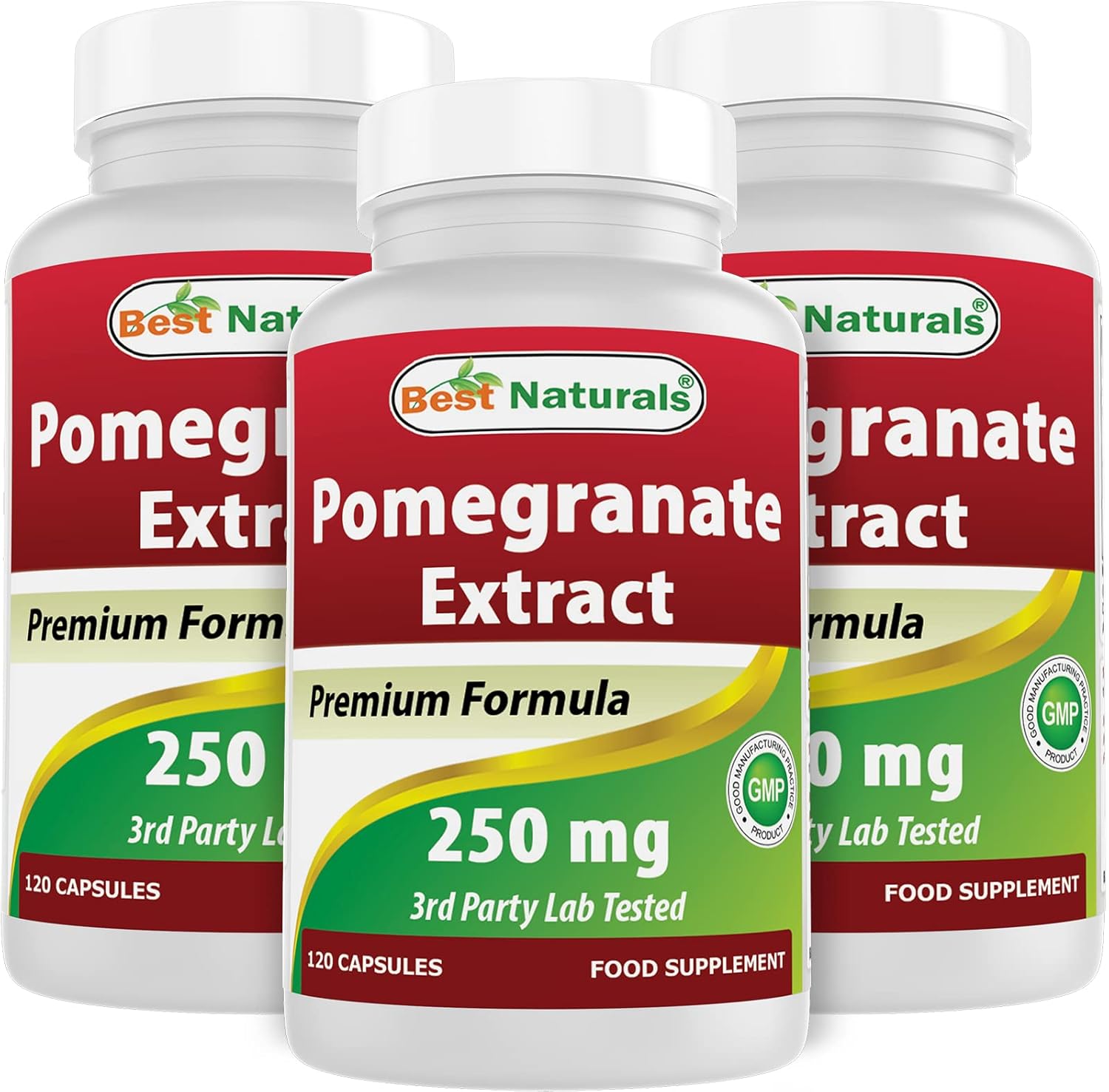 Best Naturals Pomegranate Extract 250 mg 120 Capsules (120 Count (Pack