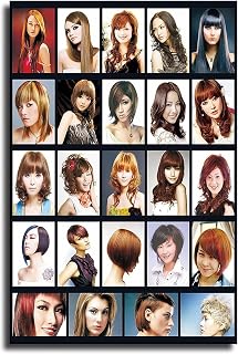 Hairdressing Hairstyle Guide Womens Trendy Cuts Poster for Studio | Modern layered bob chart, pixie long bob reference, stylist teaching aid(Unframed,08x12inch(20x30cm))