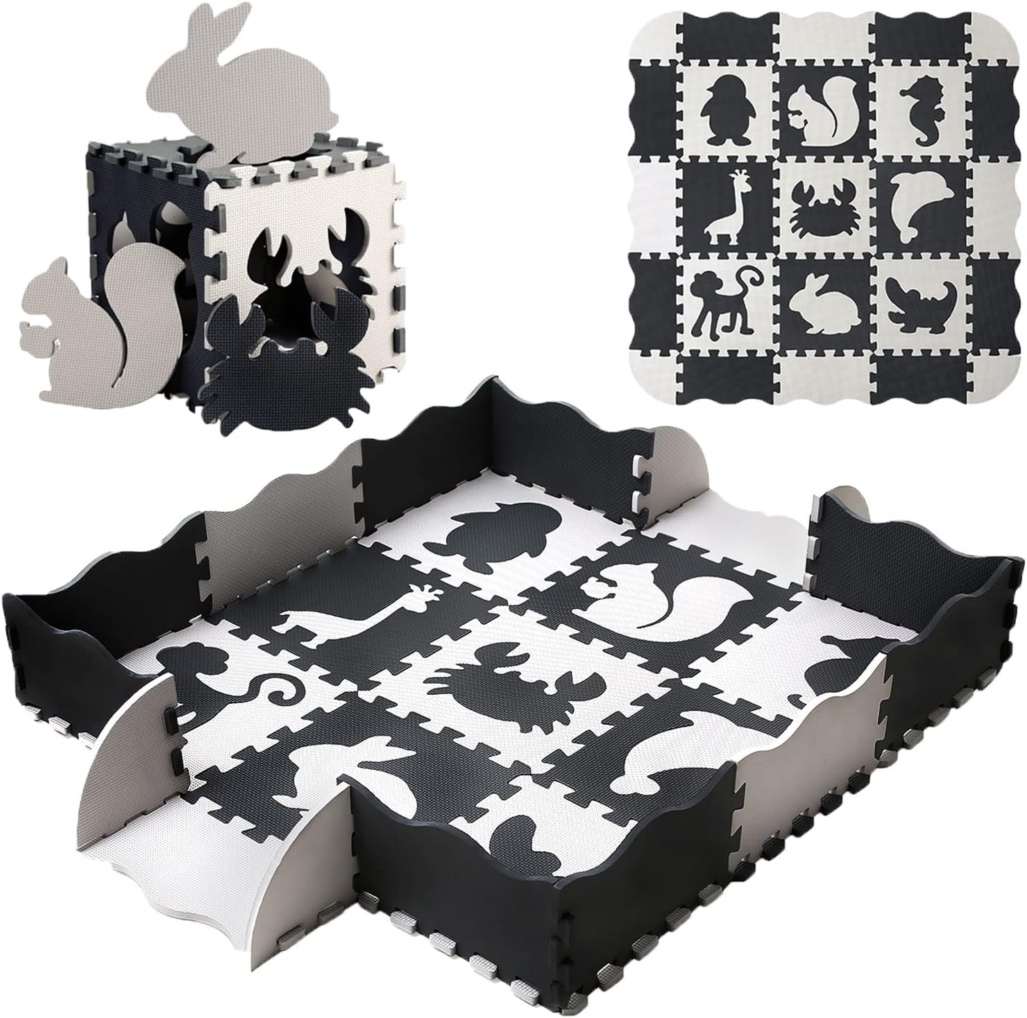 25 PCS Baby Play Mat Floor Mat Foam Puzzle Playmat for Toddlers (45 × 45 Inch)