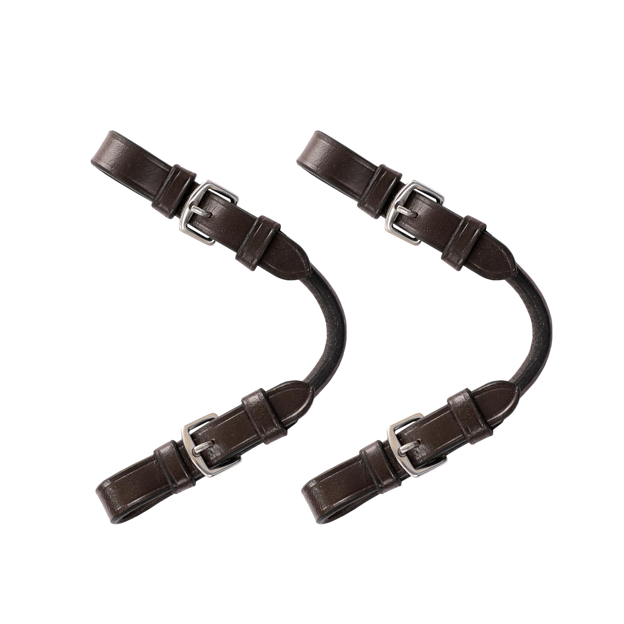 Exion Pelham Roundings Bit Converter for English Horse Bridle | Premium Vegetable-Tanned Leather Strap | One Rein to Two Rein Bit Adapter with Hardened Stainless Steel Hardware