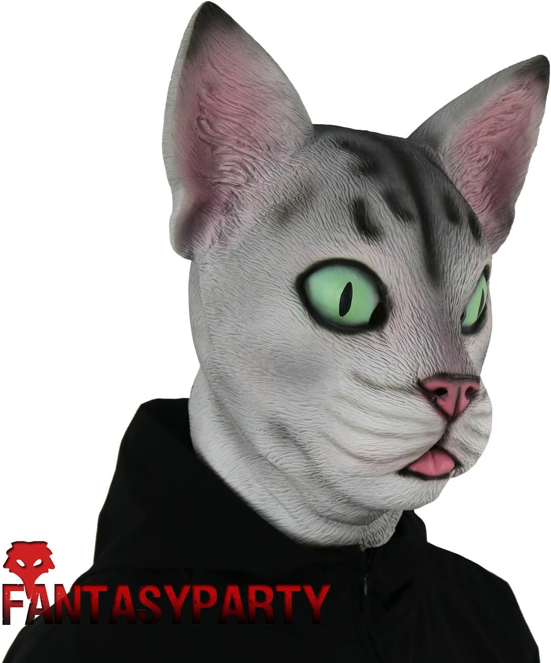 Amazon Fantasyparty リアルマスク 動物マスク 猫マスク ネコ被り物 新年会 忘年会 仮装マスク お祭り 宴会 学園祭 文化祭 ねこパーティーマスク コスチュームマスク コスプレ 仮装 通販