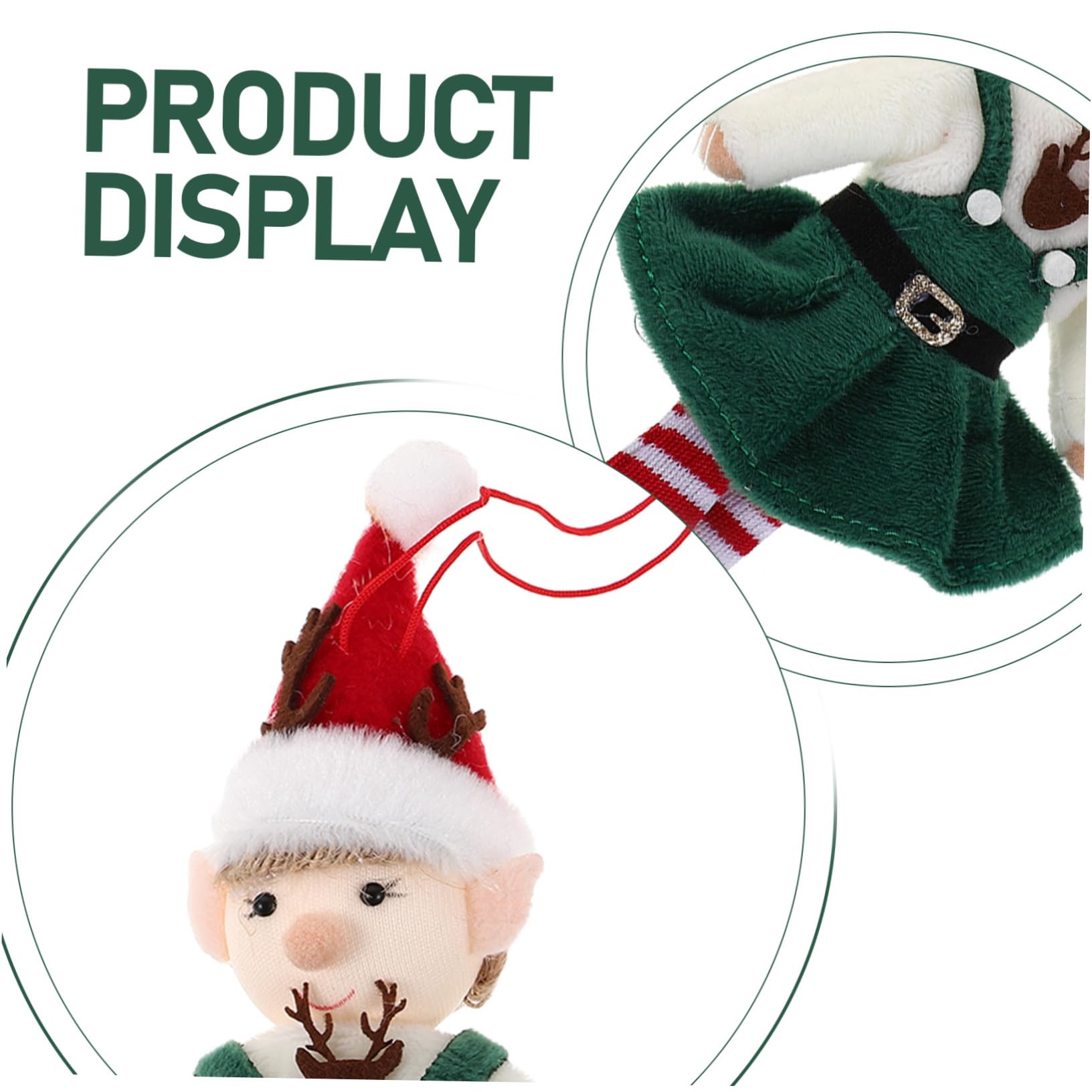 ABOOFAN 6 Piezas Decoración De De Ángel Adorno De Árbol De De Navidad Adornos Colgantes para Arbol De Navidad Estatuilla De De Peluche Estatua De Duende Navideño Paño Verde