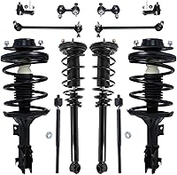 Vista 1660 de Detroit Axle - Kit de suspensión delantera de 10 piezas para Chevy Aveo Aveo5 Pontiac G3 Wave 2 Ready Struts Assembly 2 Enlaces de barra
