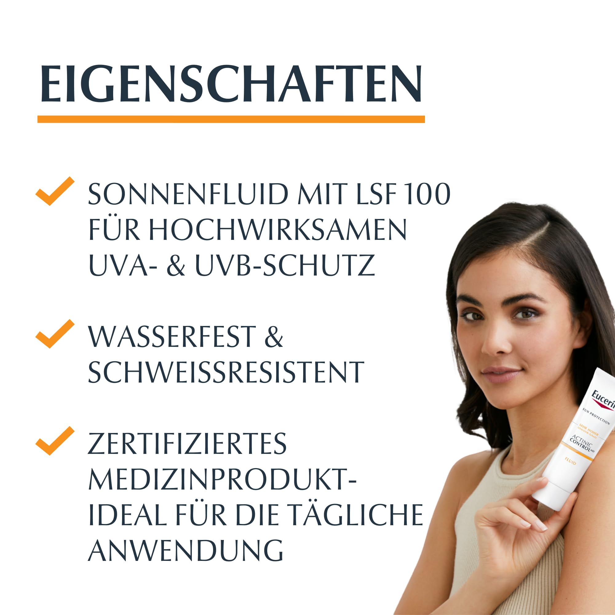 Eucerin Actinic Control MD Sonnenfluid LSF 100 80 ml, Sonnencreme