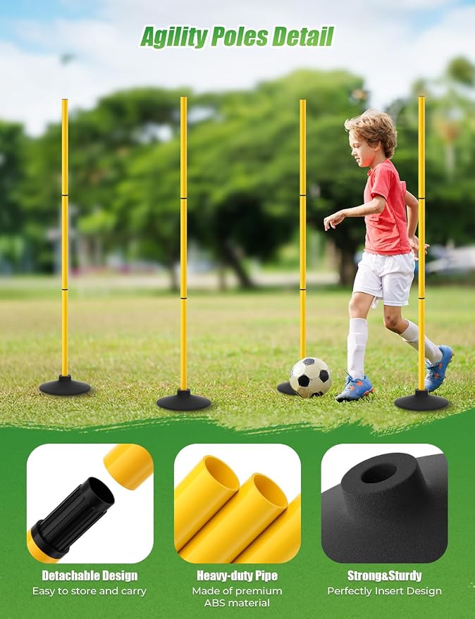 GHB Agility Poles 4 Pack de 50" para entrenamiento miniatura 2