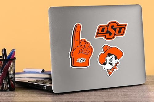 Miniatura 4 de Oklahoma State University - Juego de 9 calcomanías de vinilo grandes de lujo de 9 quilates, para laptop, botella de agua, álbumes de recortes,
