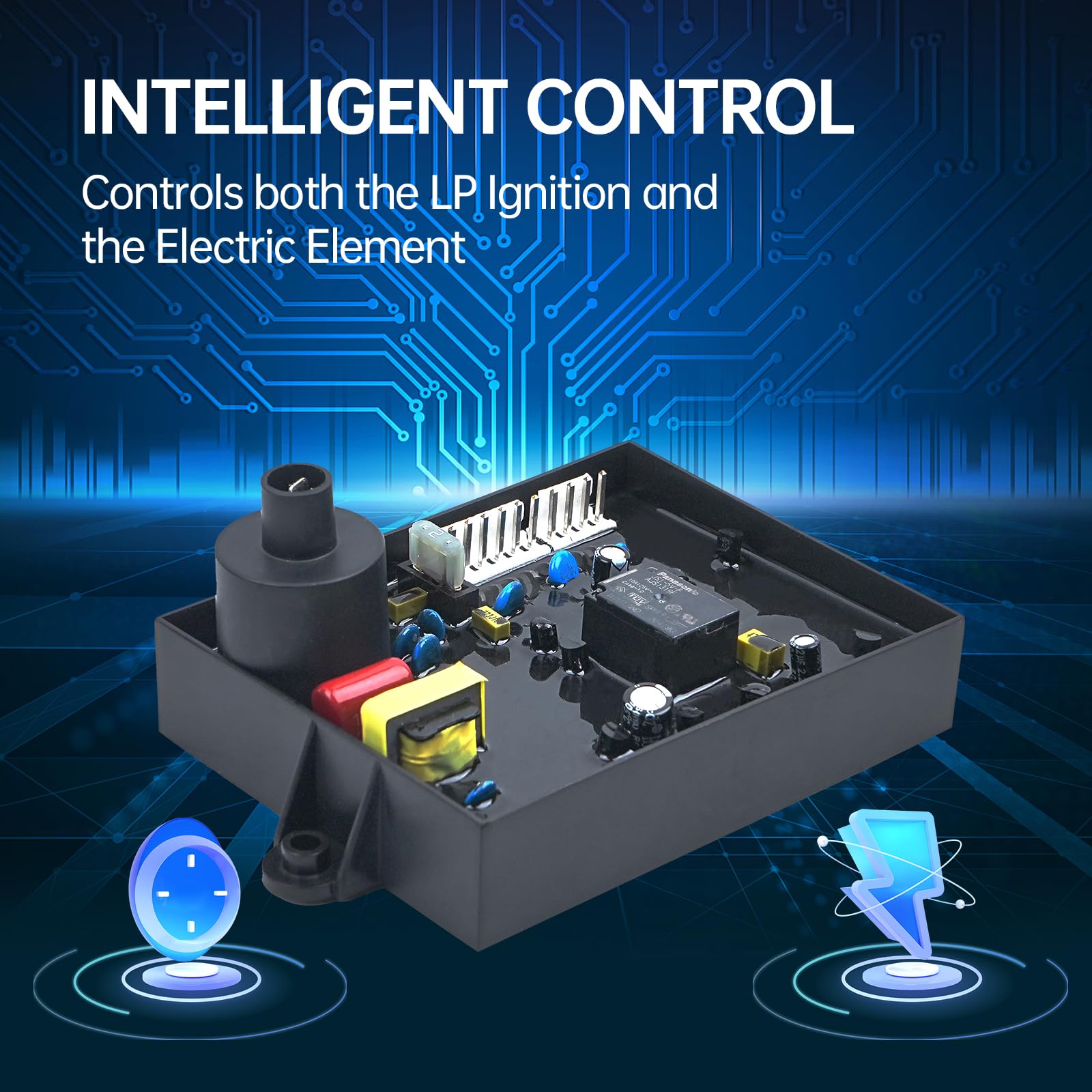 Lrichy 91365 Universal RV Water Heater Control Board - Replacement For Atwood & Dometic Gas/Electric 12V Heaters