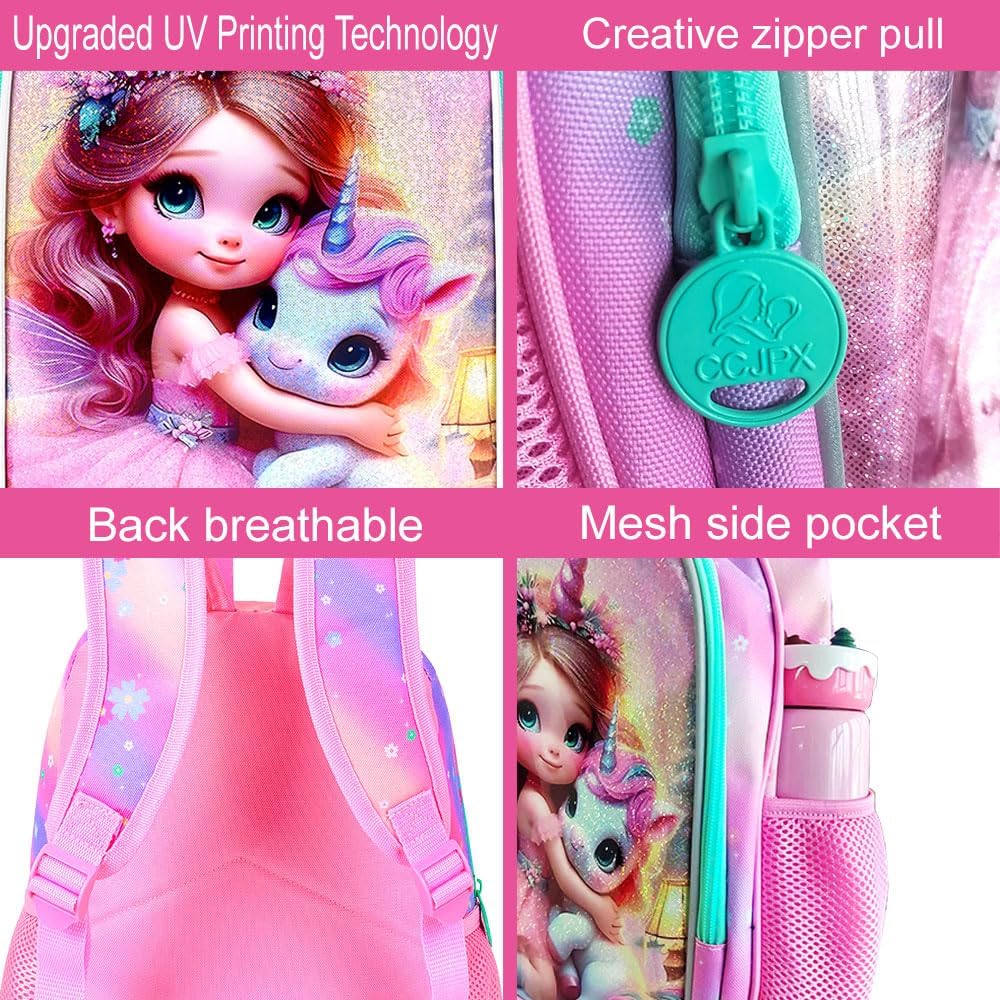AGSDON Toddler Backpack for Girls, 13" Cute unicorn Preschool Bookbag - Image 5