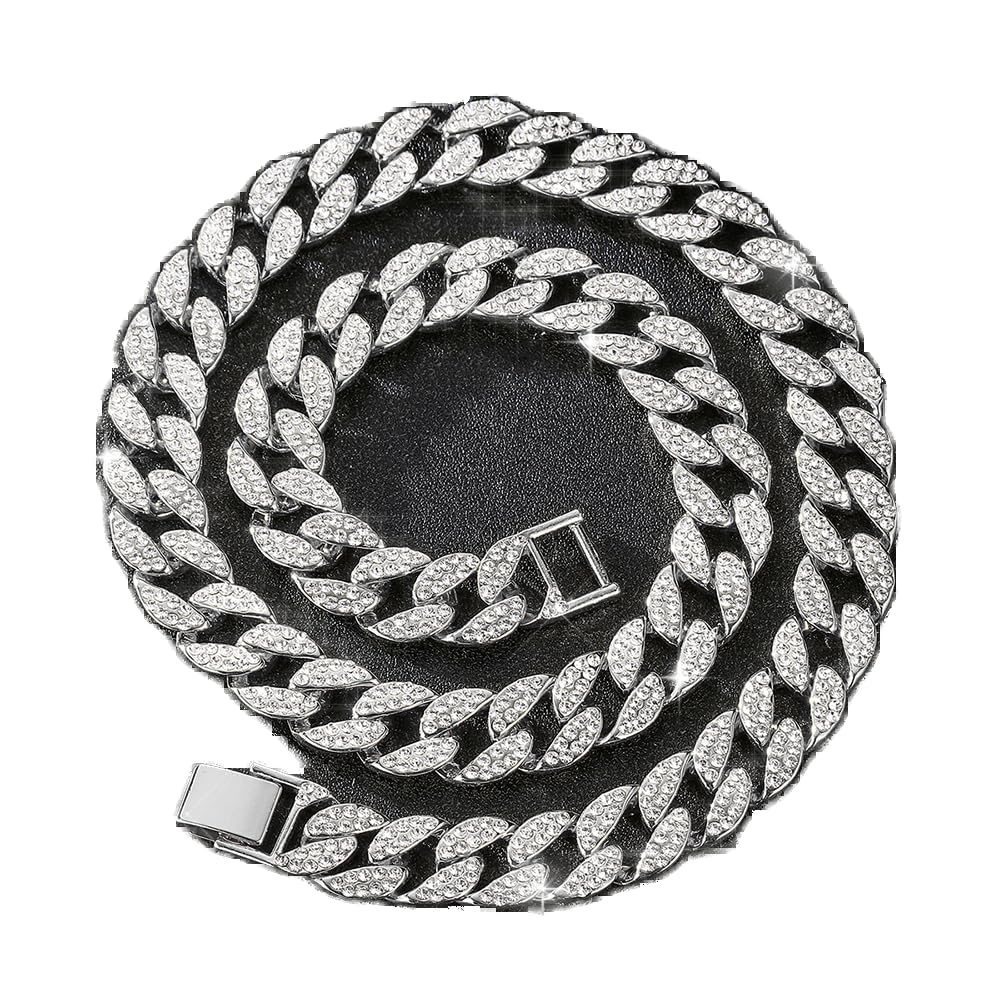 LEOND Miami Cuban Necklace Chain For Men Women - Unisex 12mm - Jewellery Box